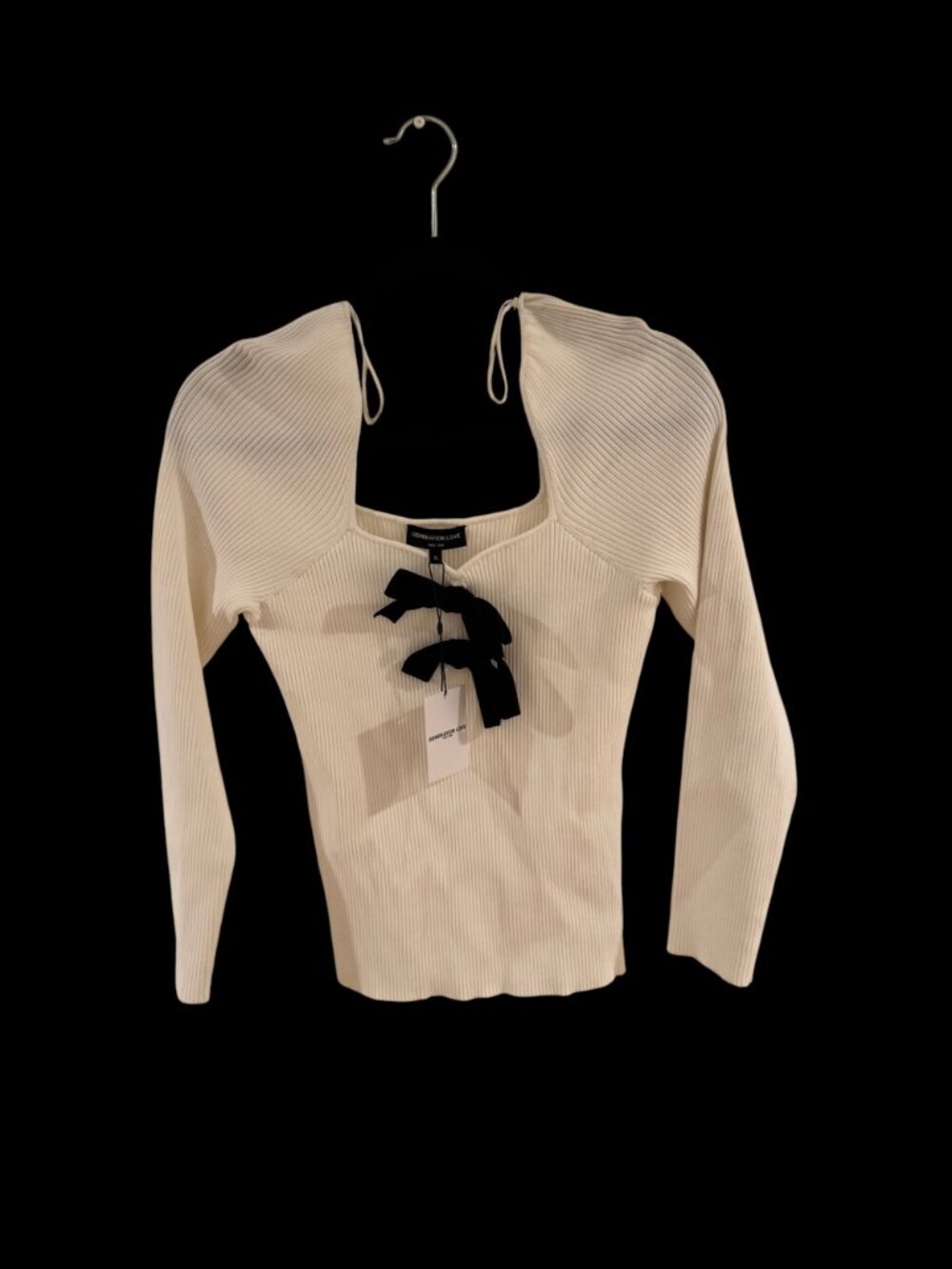 Generation Love Coralie Velvet Bow Top White XL NWT Designer